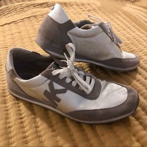 Michael Kors Sneakers, two-tone gray suede and silver